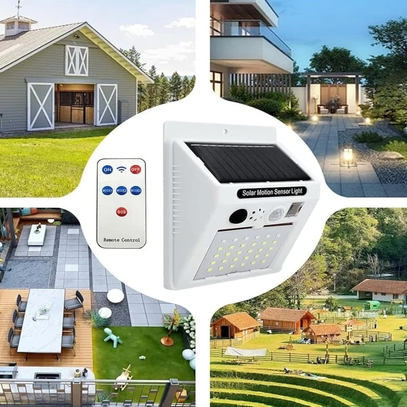 Alarm Sound Security Solar Lamp with Motion Detector & Remote Control